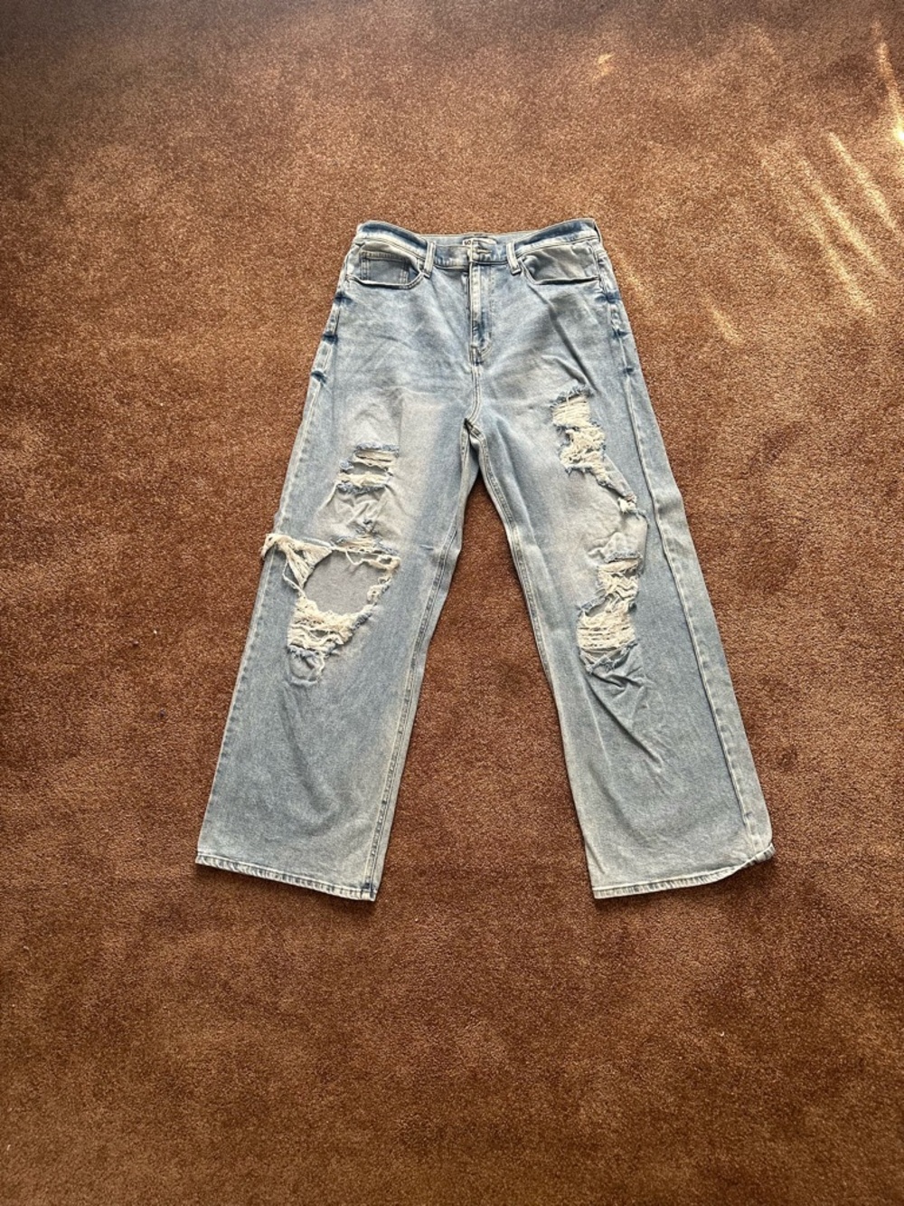 SO Light Blue High-Rise 90s Wide Leg Jeans